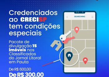 Em parceria com a CRECI o Jornal e Portal Litoral em Pauta ganha espaço para Classificados de venda e aluguel de imóveis
